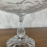 Glass fruit bowl on foot
