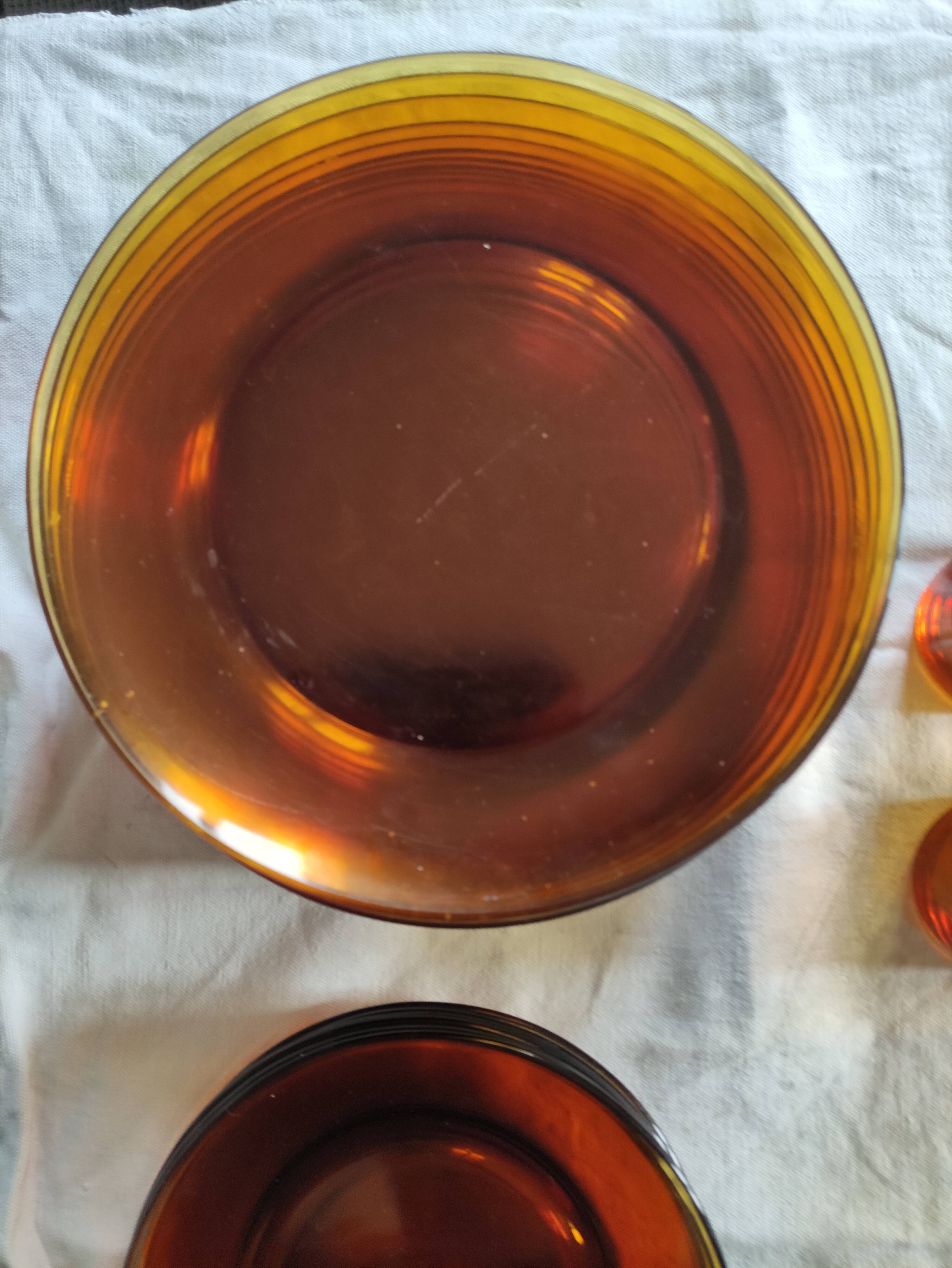 Service duralex france flat plates, hollow, glass