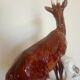 Statuette 43cm chamois on a snowy rock - polychrome ceramic