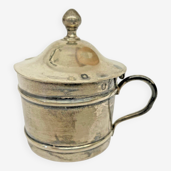 Solid silver mustard pot -360018