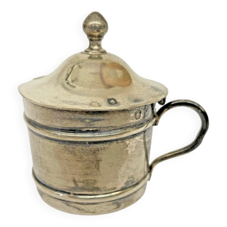 Solid silver mustard pot -360018