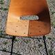 Pair of tonneau chairs by Pierre Guariche plywood base tubes 1954