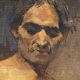 Oil on panel by Alain Beaufreton academic nude male
