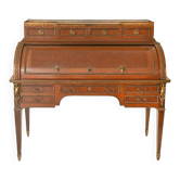 Louis XVI style cylinder desk in marquetry