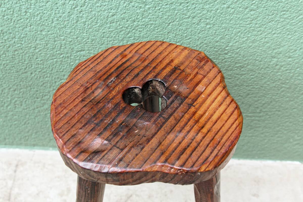 Wooden tripod stool
