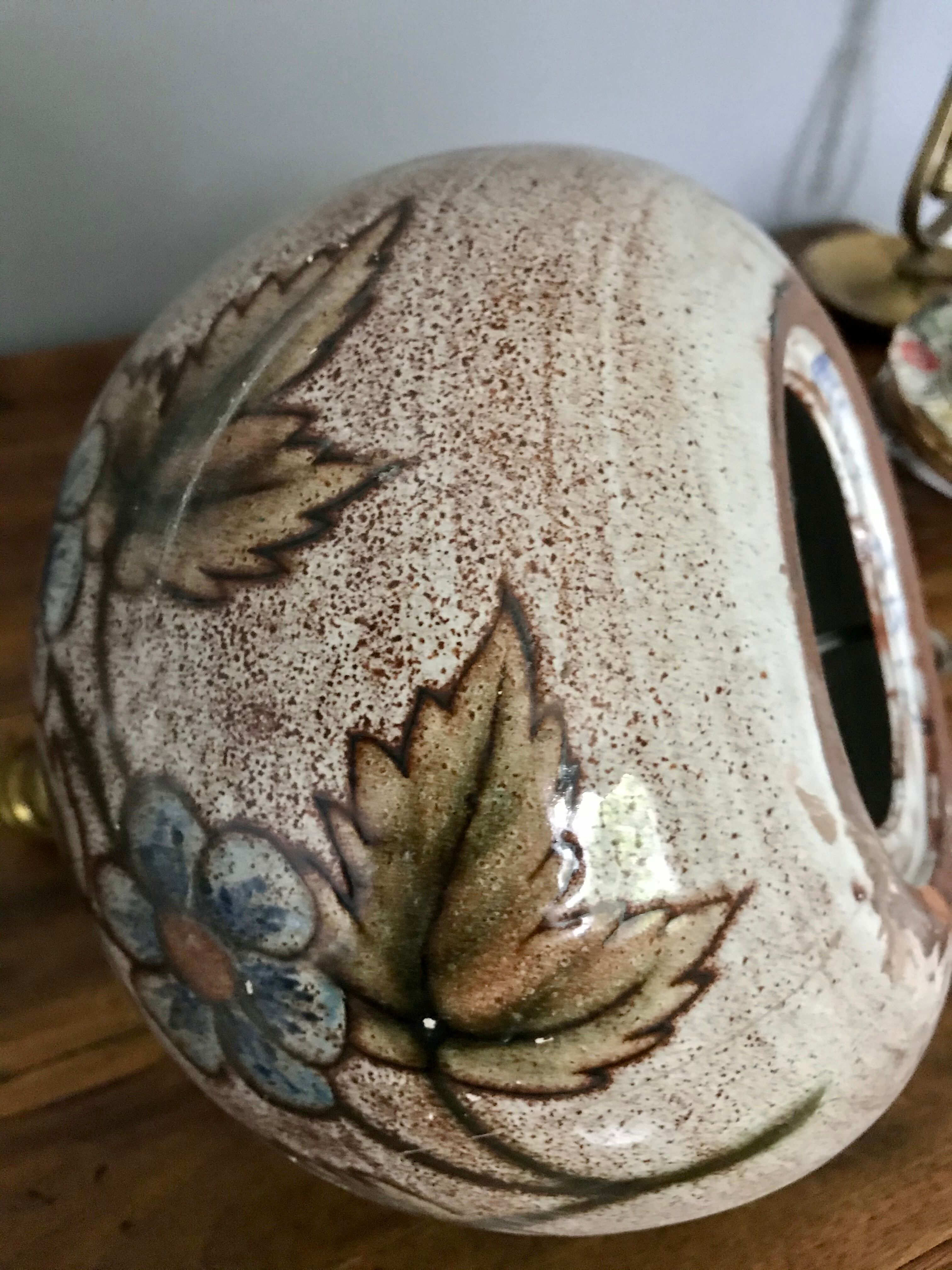 Pied de lampe en céramique