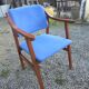 Scandinavian style armchair + velvet footrest