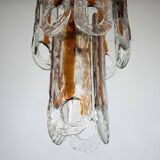 Italian Vintage Murano glass chandelier by Mazzega, model Occhio. Italy '70