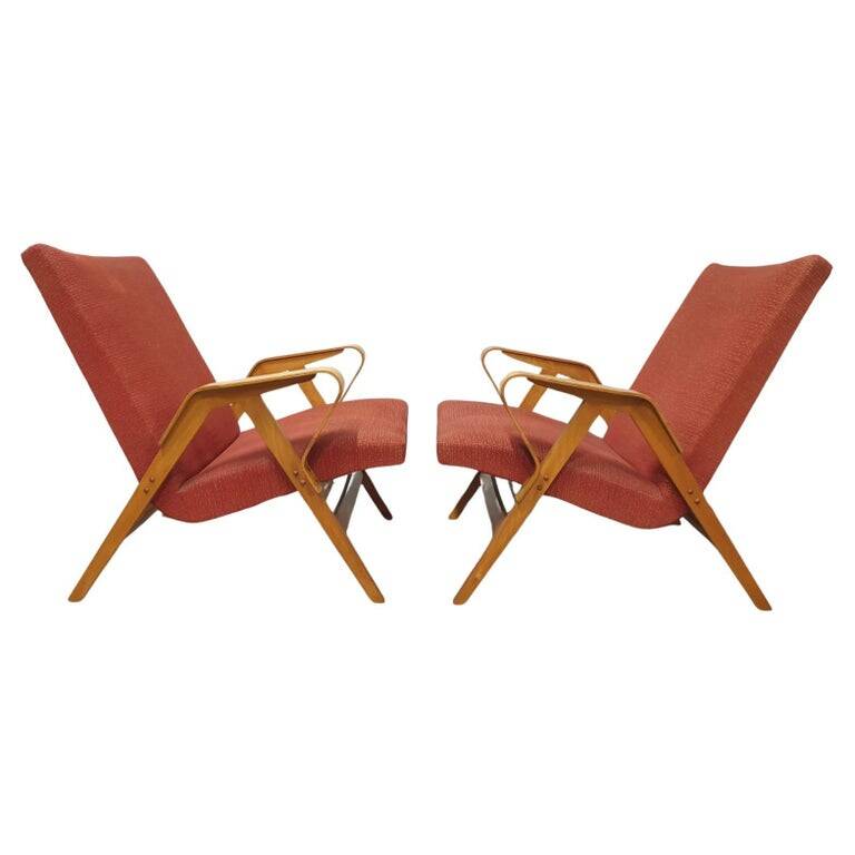 Pair of armchairs by františek jirák for tatra nabytok, 1970´s, czechoslovakia