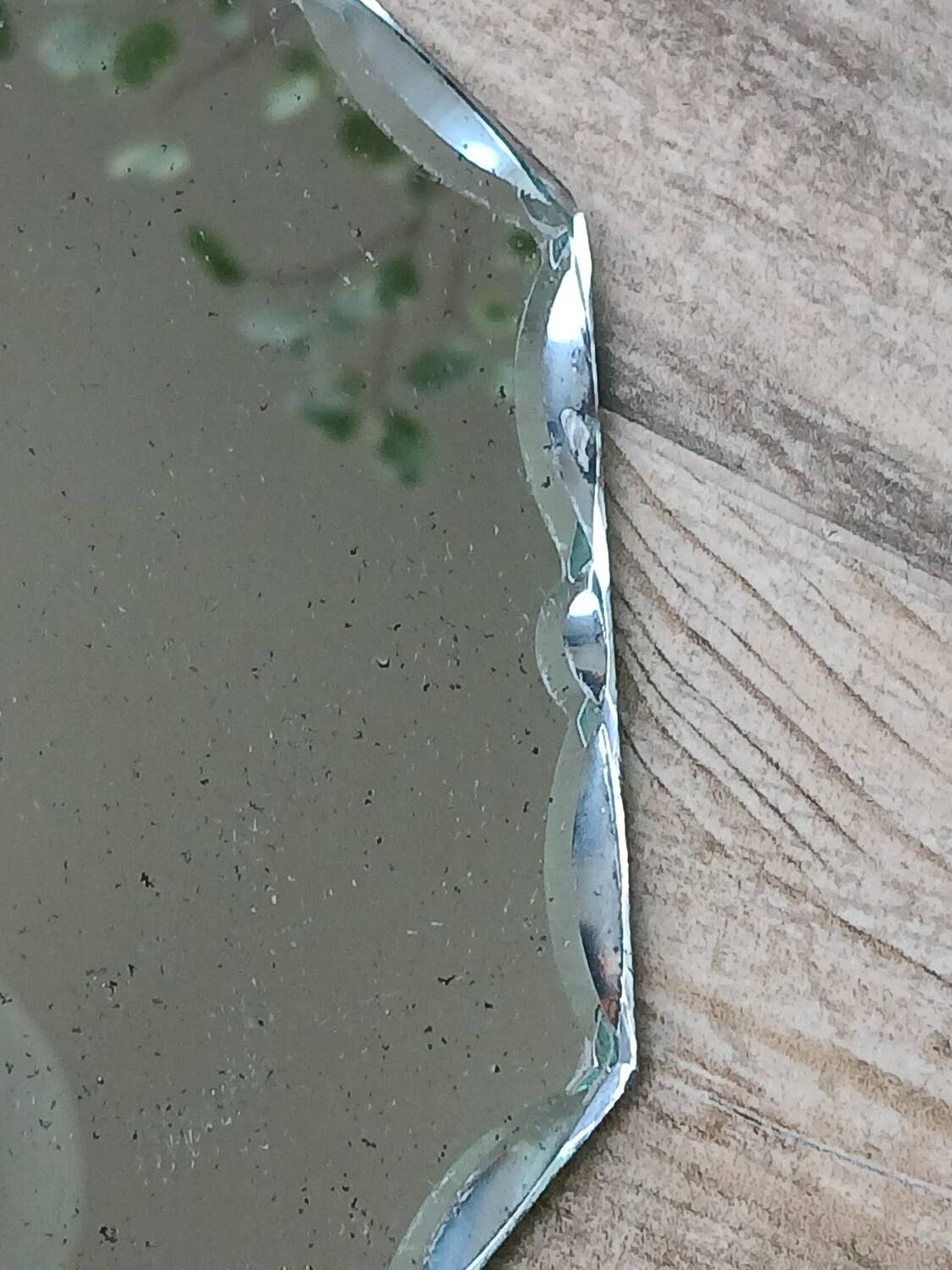 Beveled mirror to place