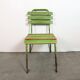 Chaise industrielle verte vintage, années 1960