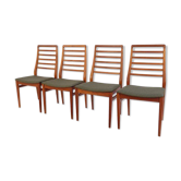 1960s-70s style chairs (4 pieces) in teak, retro vintage style.