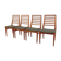 1960s-70s style chairs (4 pieces) in teak, retro vintage style.