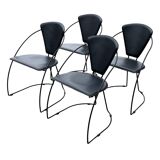 Vintage Arrben Linda dining chairs set of four 1980s design