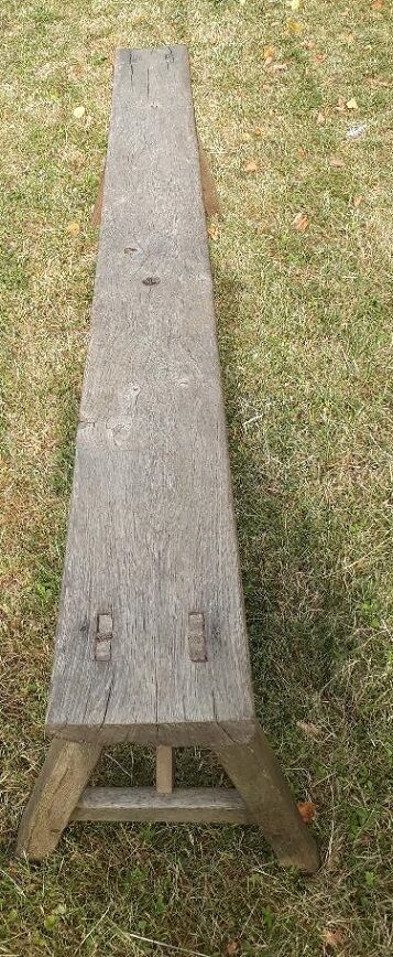 Oak farm bench