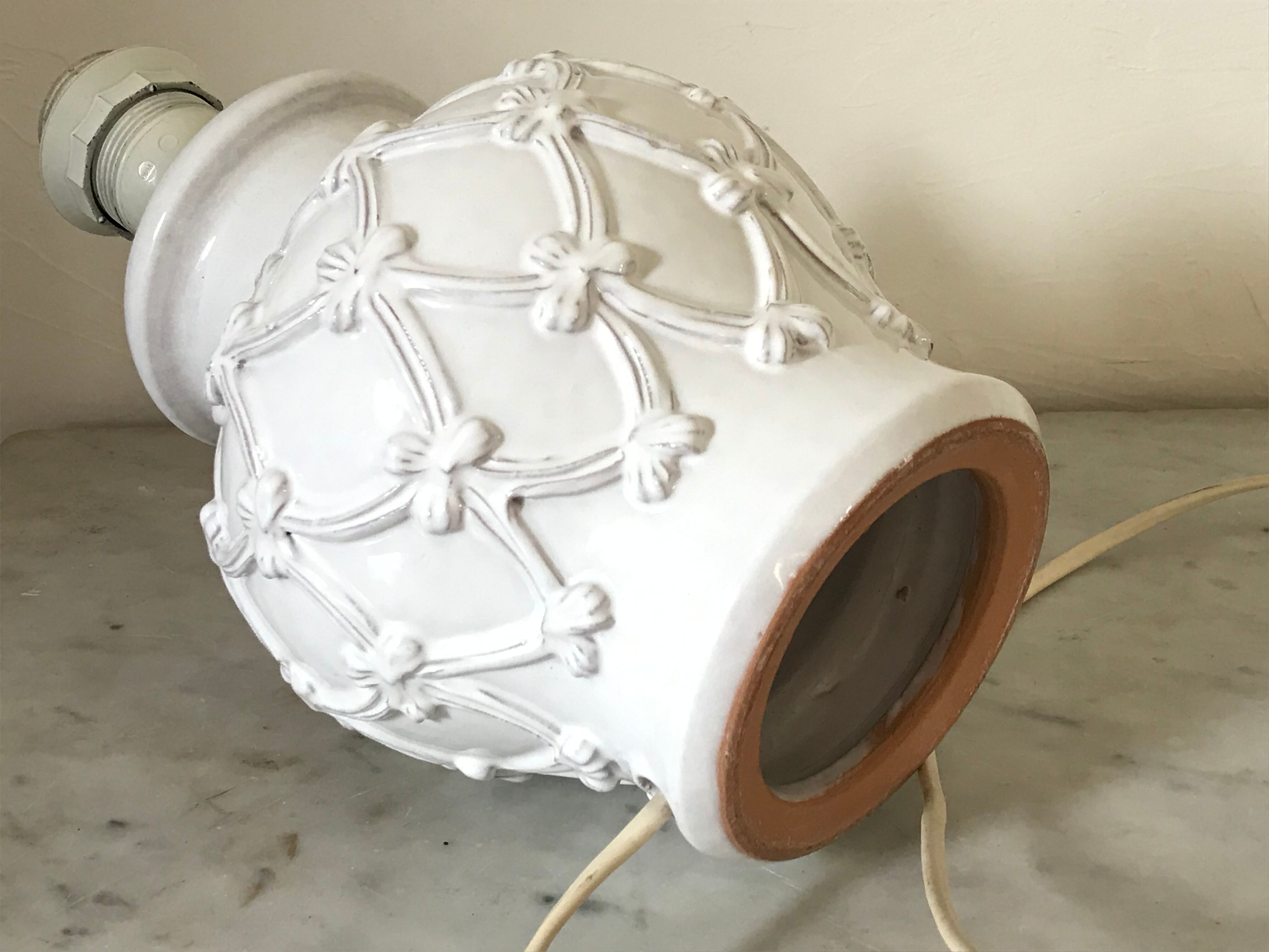 Vintage glazed ceramic lamp