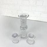 Bougeoirs en verre par Göran Wärff pour Kosta Boda, Suède, années 1970