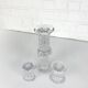 Glass candle holders by Göran Wärff for Kosta Boda, Sweden, 1970s.
