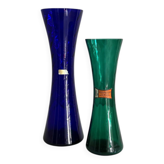 Vases en verre de la verrerie Rheinpfalz, années 60