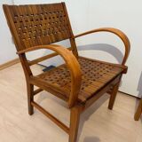 Gelenka Armchairs in Solid Beech Wood, Germany, 1950, Set of 2