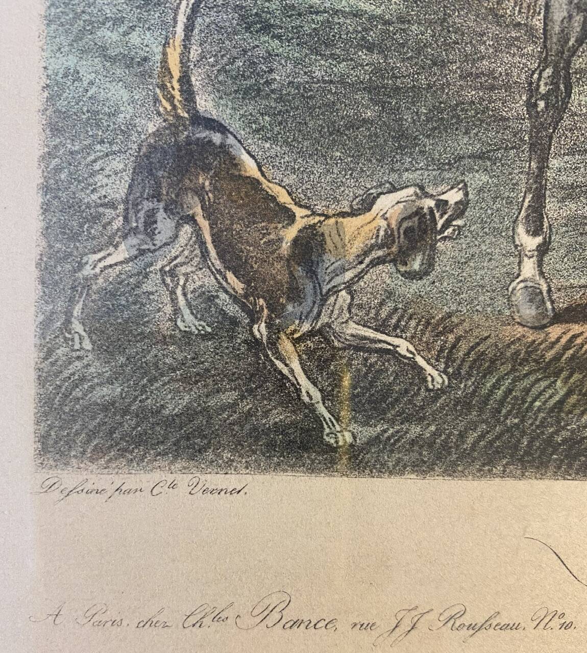 Old engraving, The Hunter after Carle Vernet 20th century