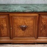 Louis XVI style mahogany and burl wood sideboard, 19th century