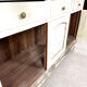 Vintage brocant White painted Kitchen display cabinet