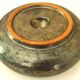 Black ceramic ashtray, enamelled, signed Jean Marais, 1960s/1970s