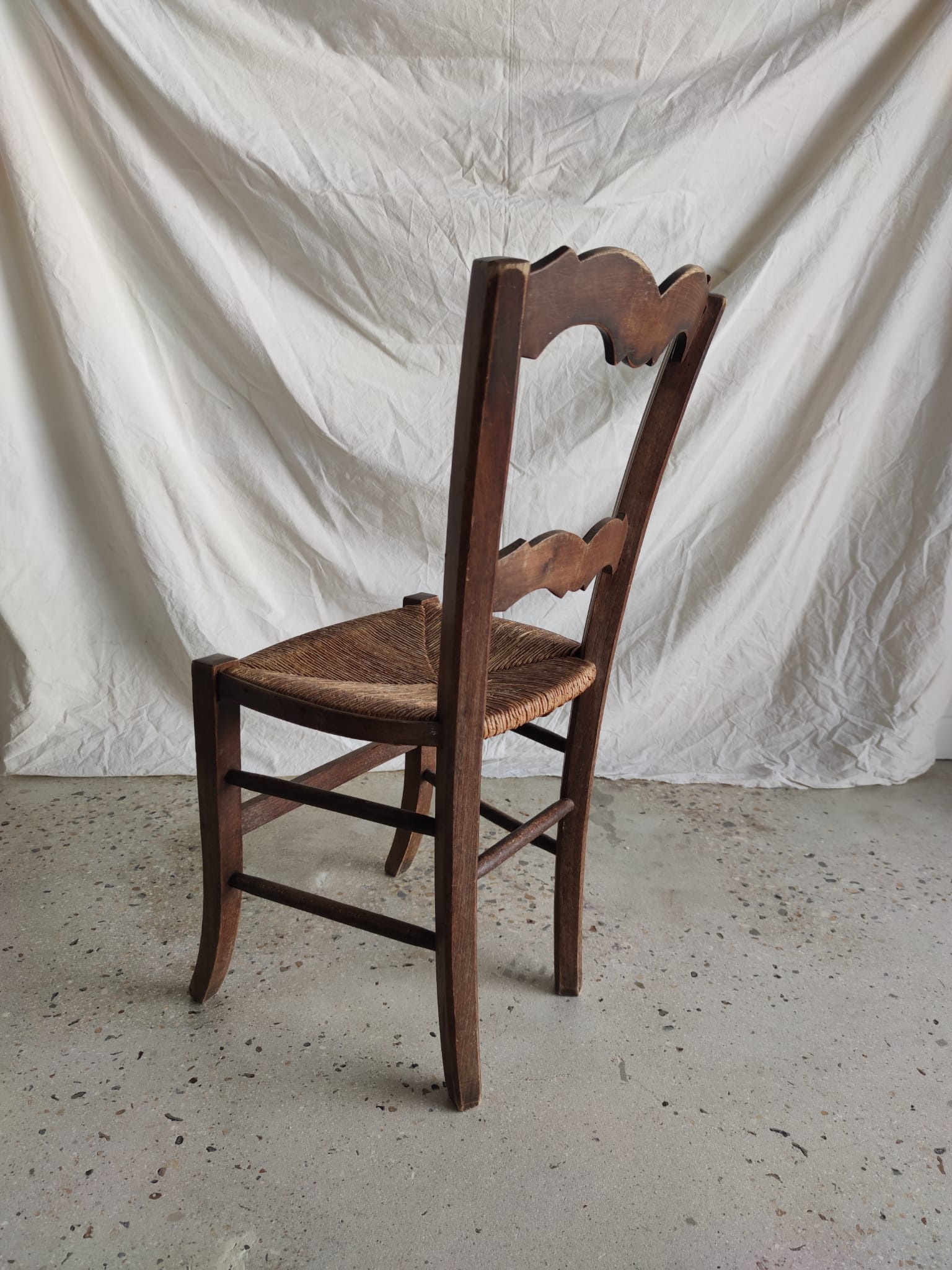 Mulched wooden chair