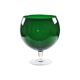 Grand vase en verre vert vintage 'brandy glass' soufflé à la bouche 26cm