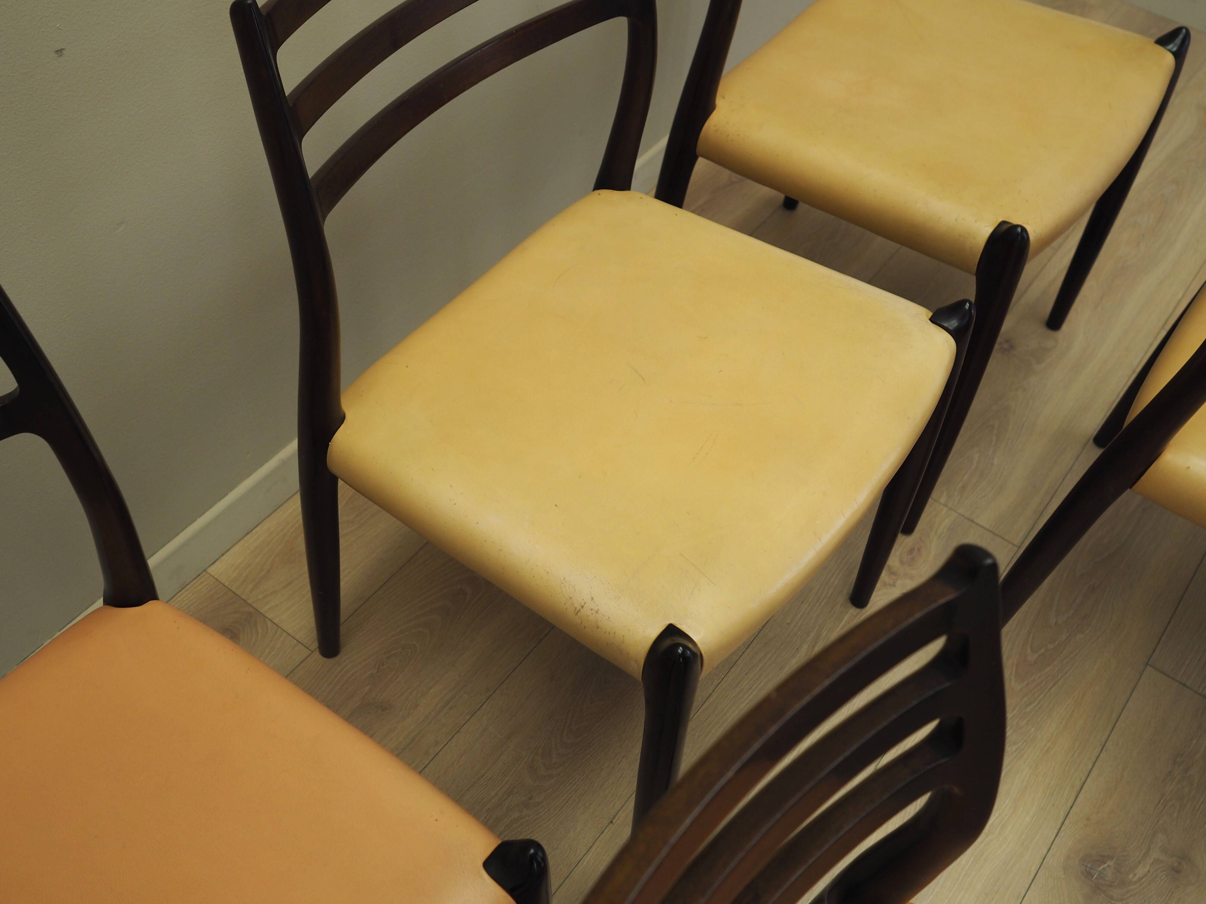 Set of six mahogany chairs, Danish design, 1960s, designer: Niels Otto Møller