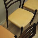 Set of six mahogany chairs, Danish design, 1960s, designer: Niels Otto Møller