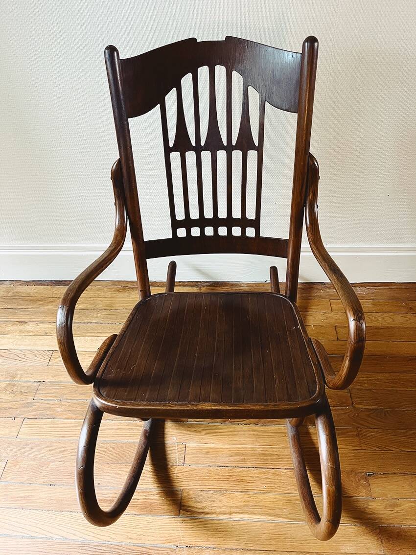 Rocking chair by Gustave Siegel designed by Jacob & Josef Kohn