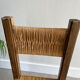 Vintage children's chair wood and rope by Audoux and Minet