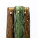 Pair of Modern Amber and Green Murano Glass and Brass Sconces