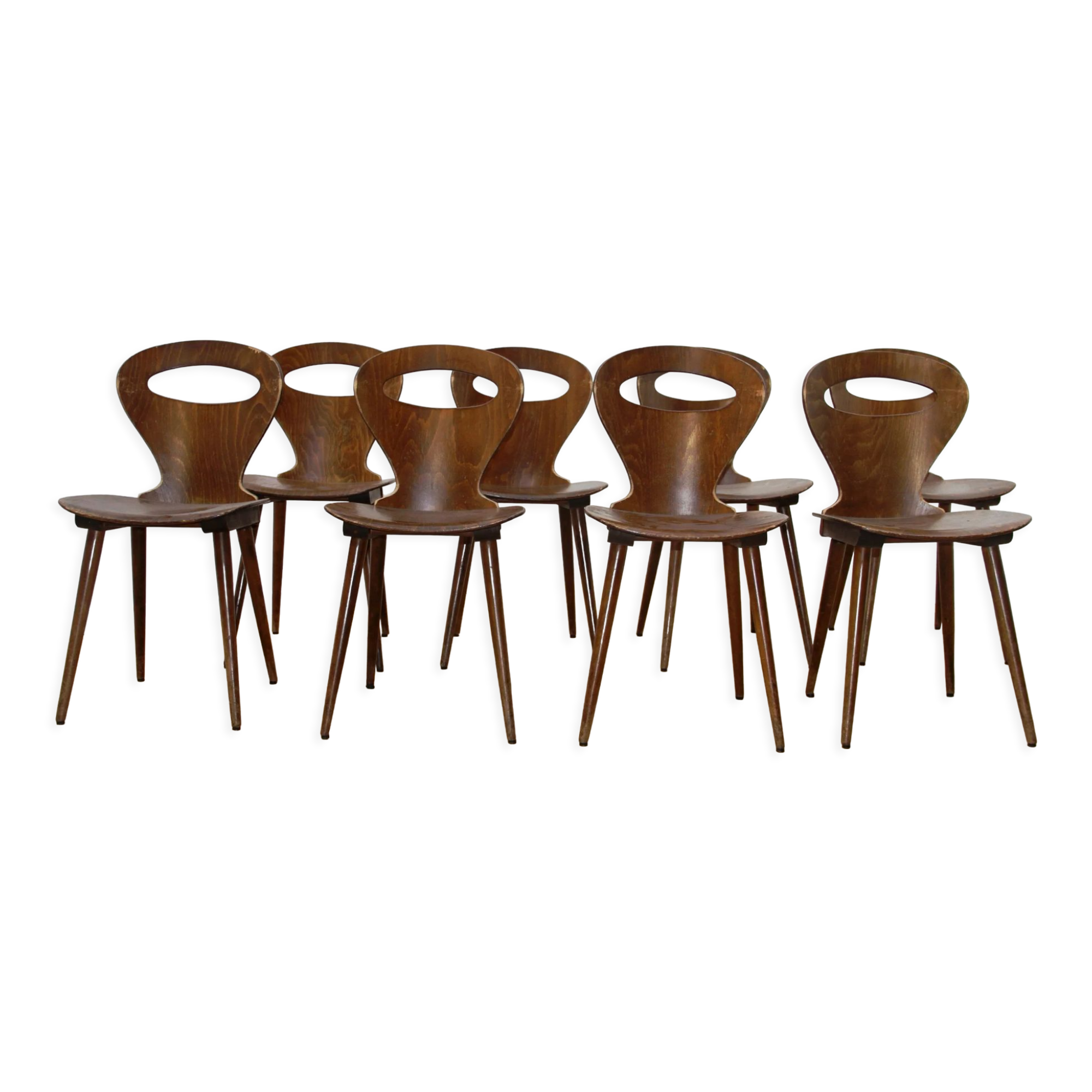 Suite of 8 Baumann bistro chairs