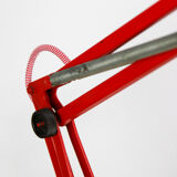 Red Adjustable Achitect Table Lamp by Tep, 1970s