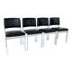 Ensemble de 4 chaises de salle à manger vintage, Belgique, 1980