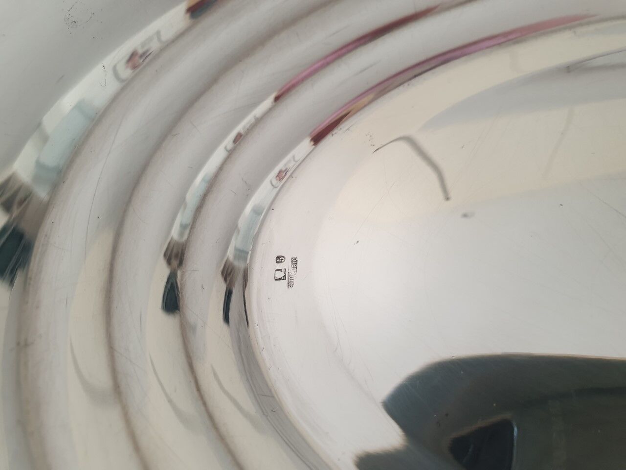 Silver metal vegetable dish