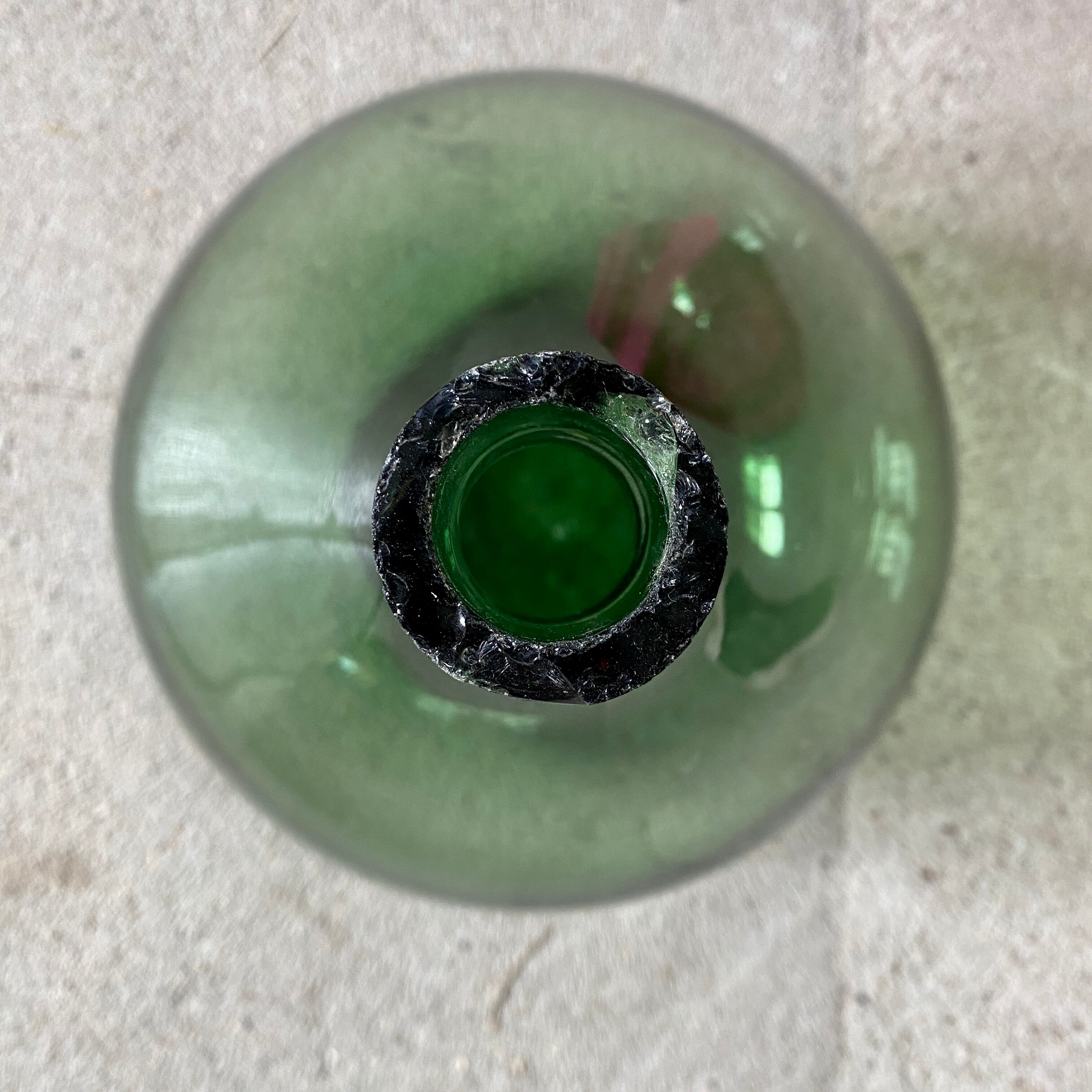 Old Lady Joan in green glass
