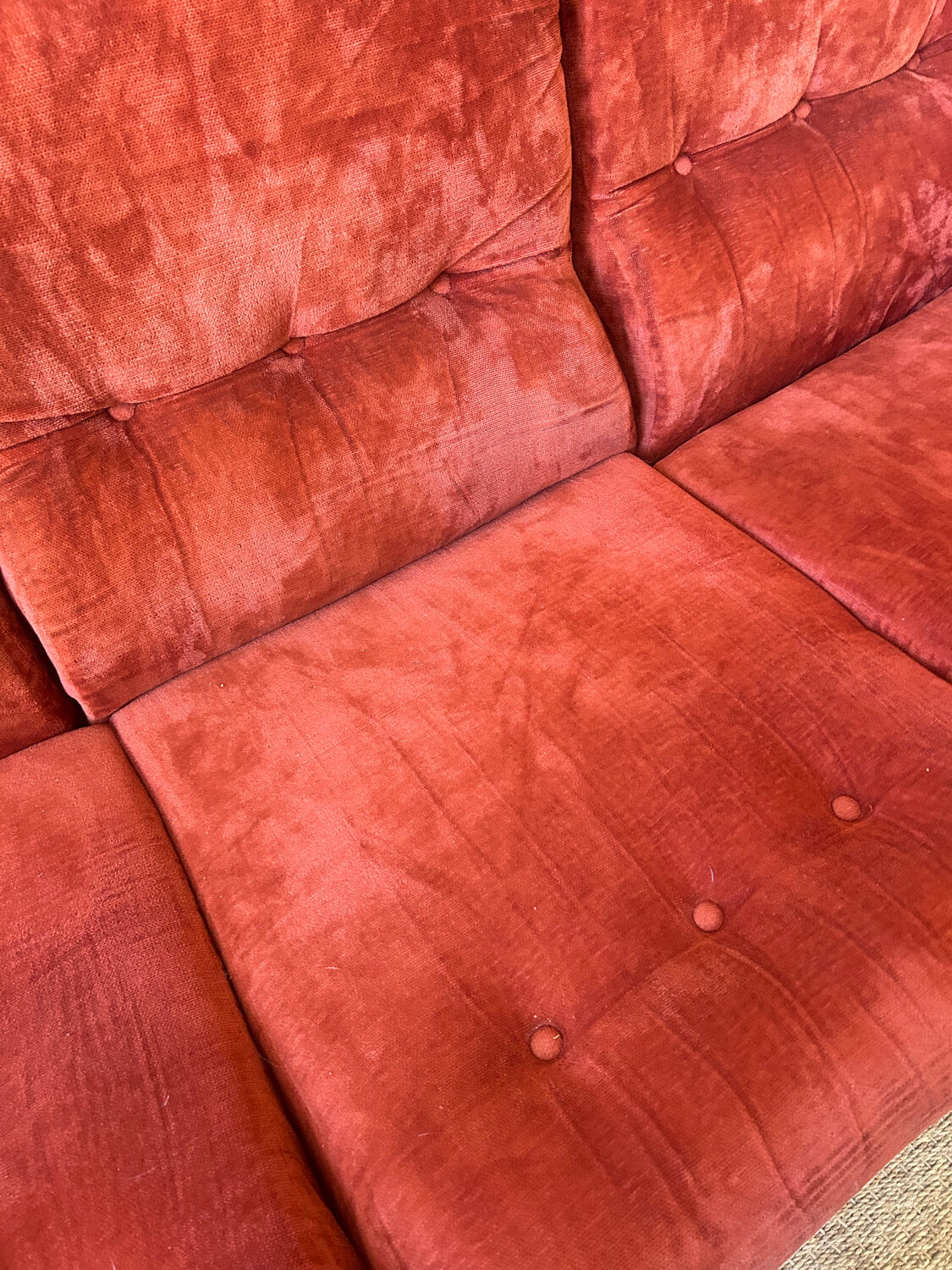 Canapé Space Age orange/rust