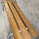 Vintage kindergarten bench wood & metal lacquered