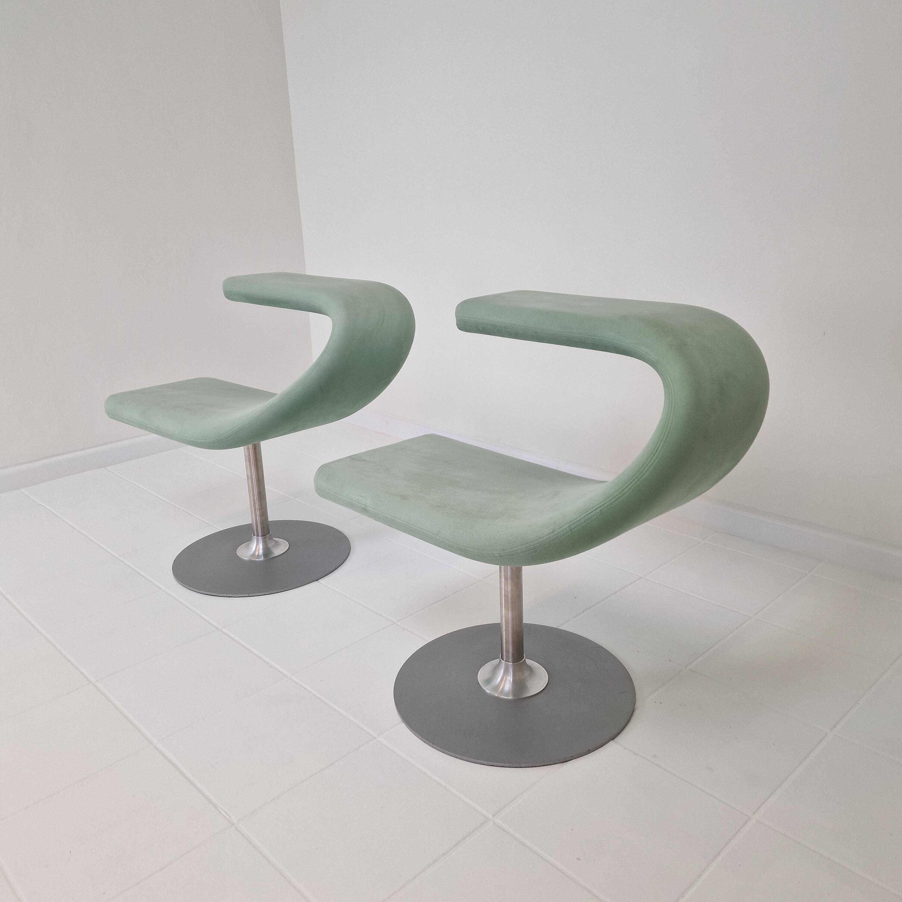 Set of 2 Bla Station Innovation C Swivel Chairs by Fredrik Mattson, Sweden