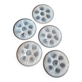 5 Orchies Moulin des Loups oyster plates