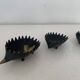 Vintage 1950 hedgehog ashtrays by Walter Bosse for Hertha Baller