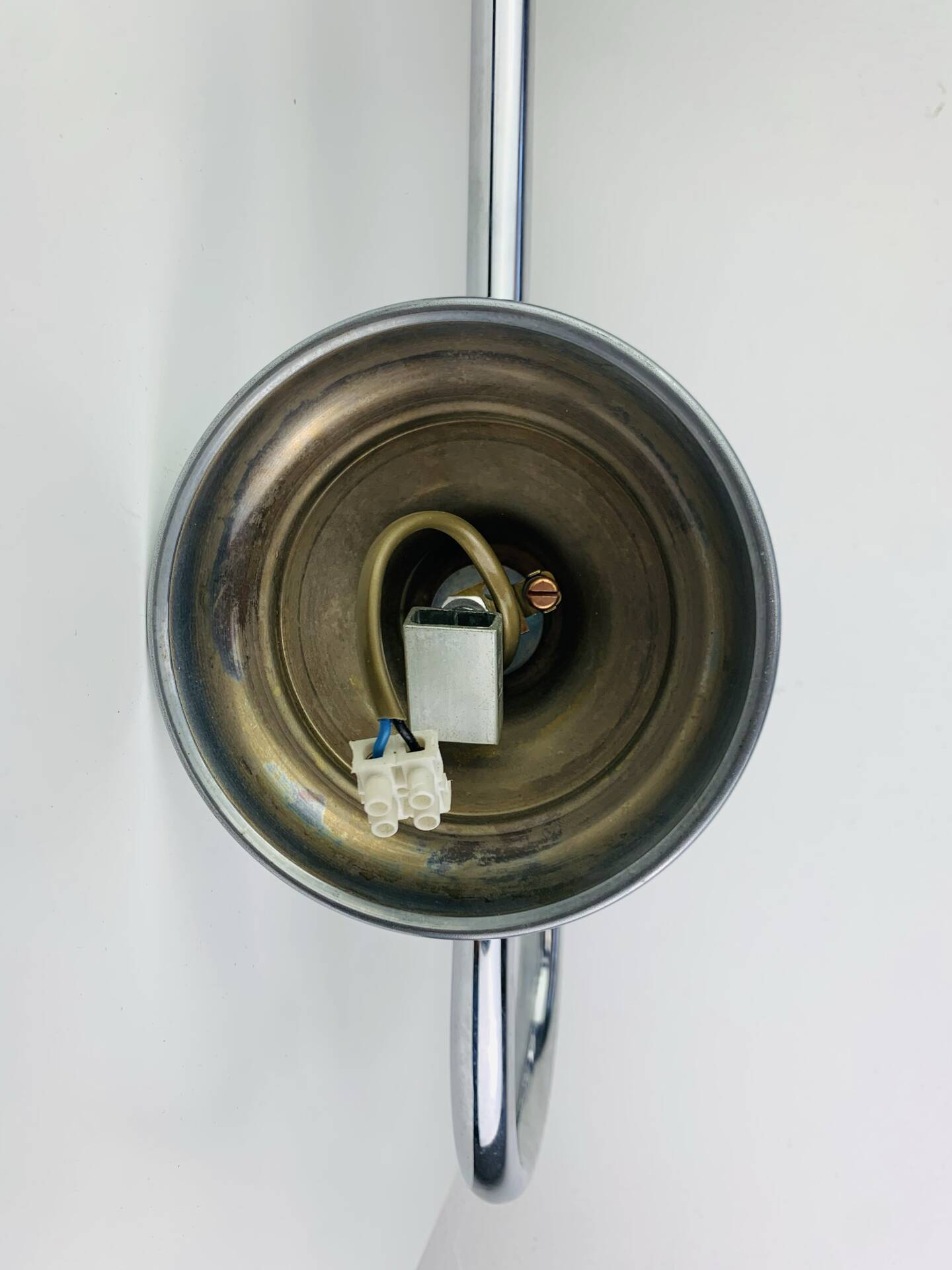 XL chrome and bubbled glass wall light Limburg, 1970s