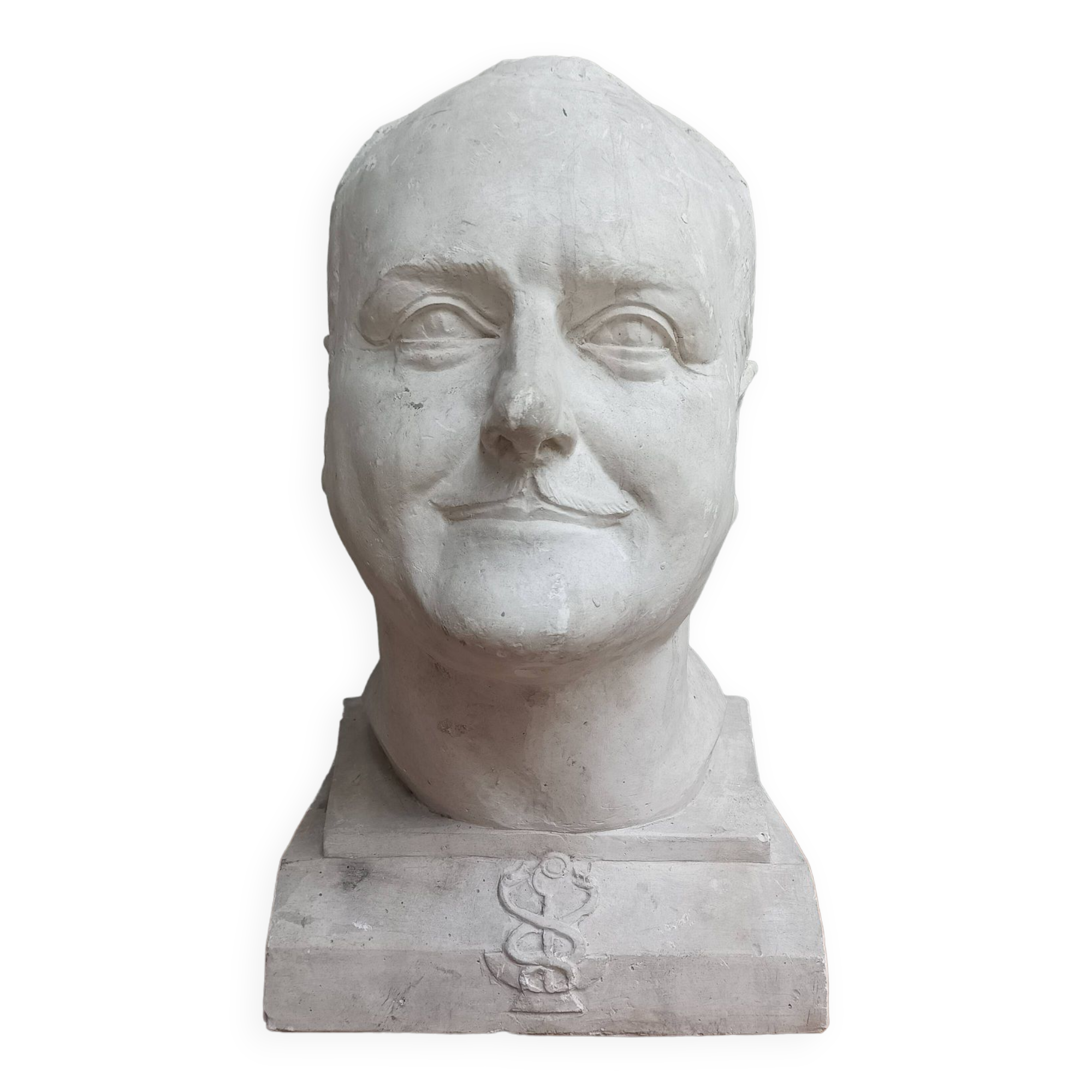 Pascal Boureille (1909-1999) Plaster bust signed portrait of a doctor