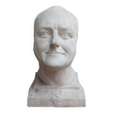 Pascal Boureille (1909-1999) Plaster bust signed portrait of a doctor
