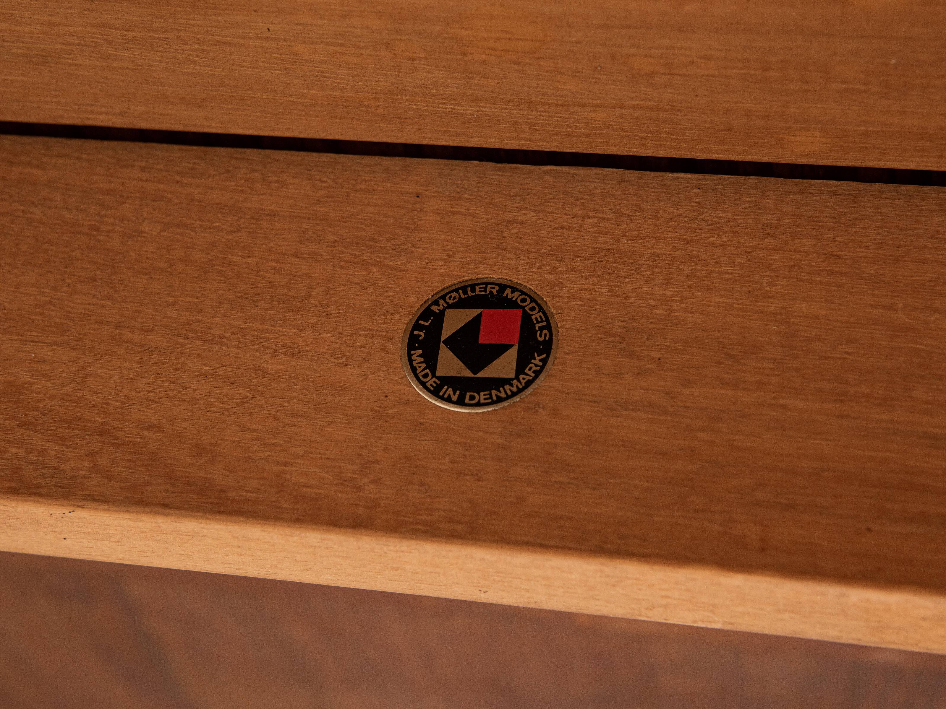 Midcentury wider Danish dining table in teak by Niels Otto Møller 1960s