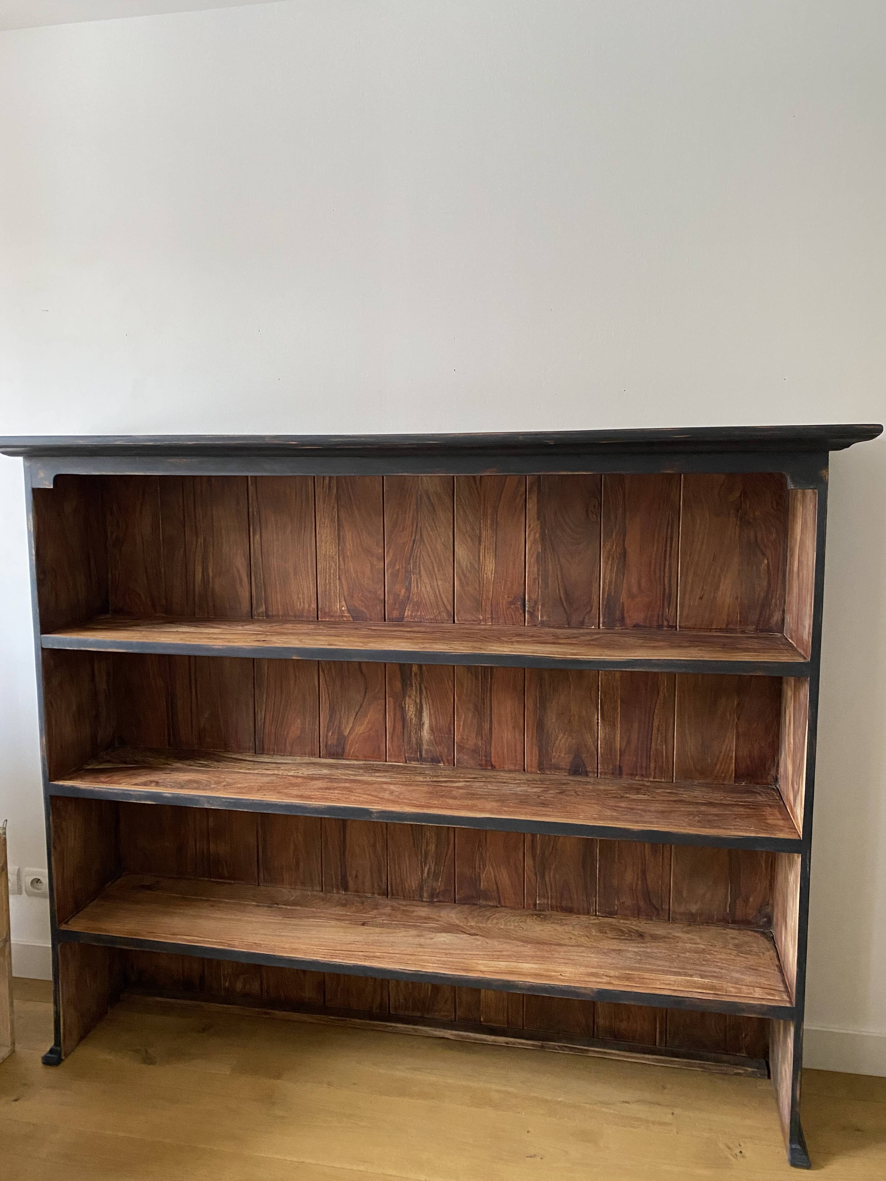 Top of dresser, bookcase, shelves